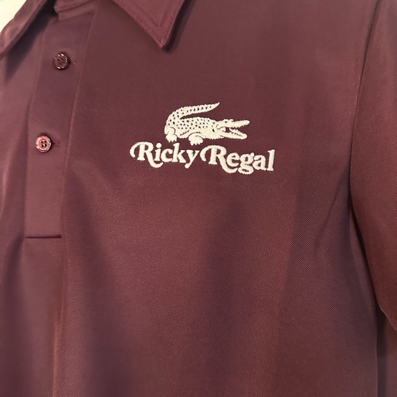 LACOSTE X RICKY REGAL | retro polo in bordeaux, size small - Picture 3 of 4